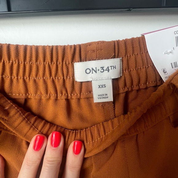 Women Rust Brown Casual Trousers - Picture 9 of 12